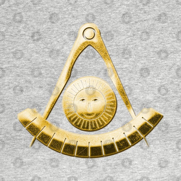 Compass, sun and protractor, Jewel of Grand  Master for Blue Lodge by NxtArt